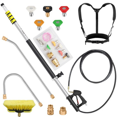 #ad 24 FT Telescoping Pressure Washer Wand Extension Hot Water Supported Power W... $156.88