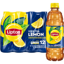 Lipton Iced Tea Lemon, 16.9 Fl Oz Bottles Pack of 12