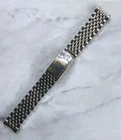 Vintage Omega Seamaster Beads of Rice 1502 11 Stainless 18mm Full Band Bracelet