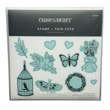 Close To My Heart Florals Flutters Stamp Thin Cuts - Z3764 CTMH