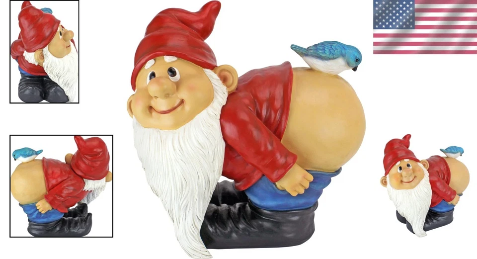 Naughty Gnome Garden Ornament - Image 2 of 4