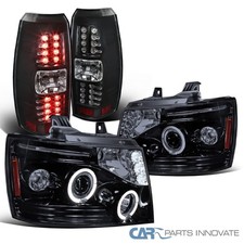 Fit 2007-2012 Avalanche Smoke Halo Projector Headlightsblack Led Tail Lights