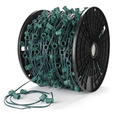 DELight Commercial 1000Ft C9 Christmas Light Spool Set UL Listed Light Sockets