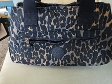Kipling Shoulder Bag, Leopard Print. Blue