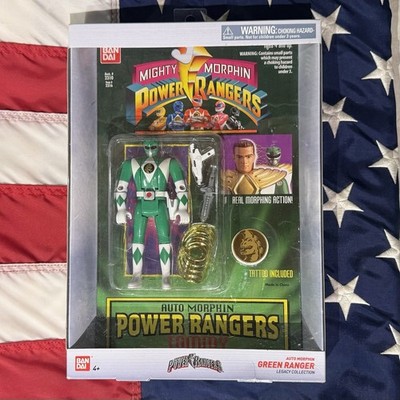 BANDAI Mighty Power Rangers Auto Morphin GREEN TOMMY Legacy Collection NSIB