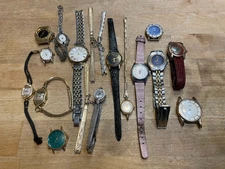 15 Estate Watch Lot Untested Orvin Benrus Elgin Art Deco Caravelle Cinderella