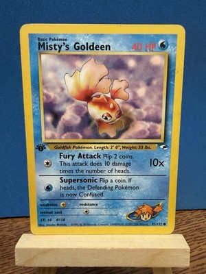 Pokemon TCG Misty s Goldeen 1st Edition 85/132 Common WOTC Vintage Card