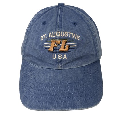 St. Augustine FL USA Slideback Hat Blue One Size Embroidered Royal