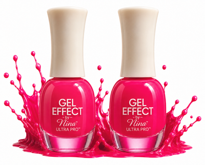 #ad Nina Ultra Pro Gel Effect Hot for Pink Bright Pink Nail Polish 2 Pack $9.99