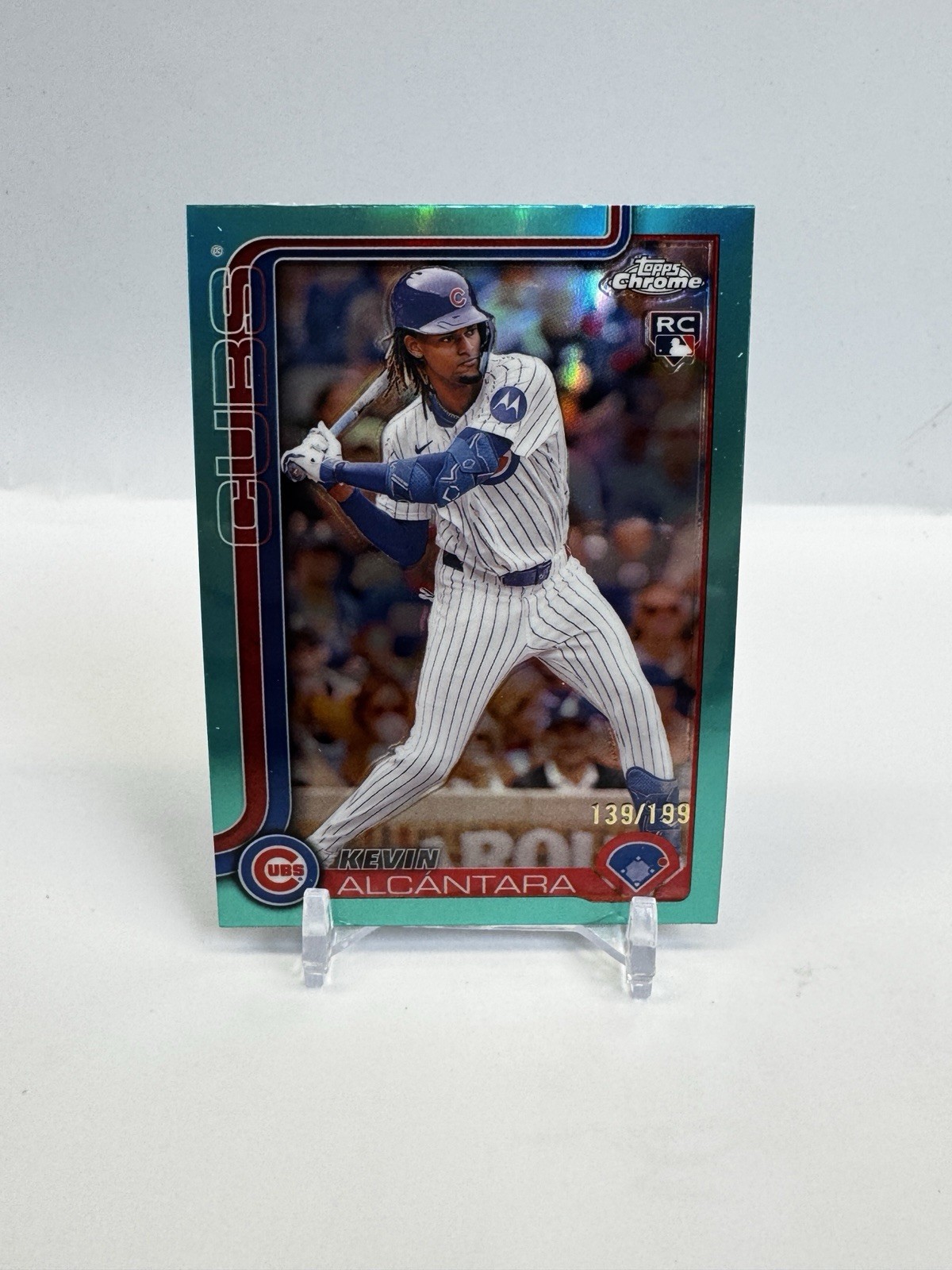 KEVIN ALCANTARA 2025 TOPPS CHROME ROOKIE AQUA REFRACTOR /199 RC #173