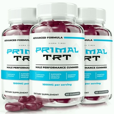 Primal TRT Gummies - PrimalTRT for Men, Male Health Support Supplement - 3 Pack