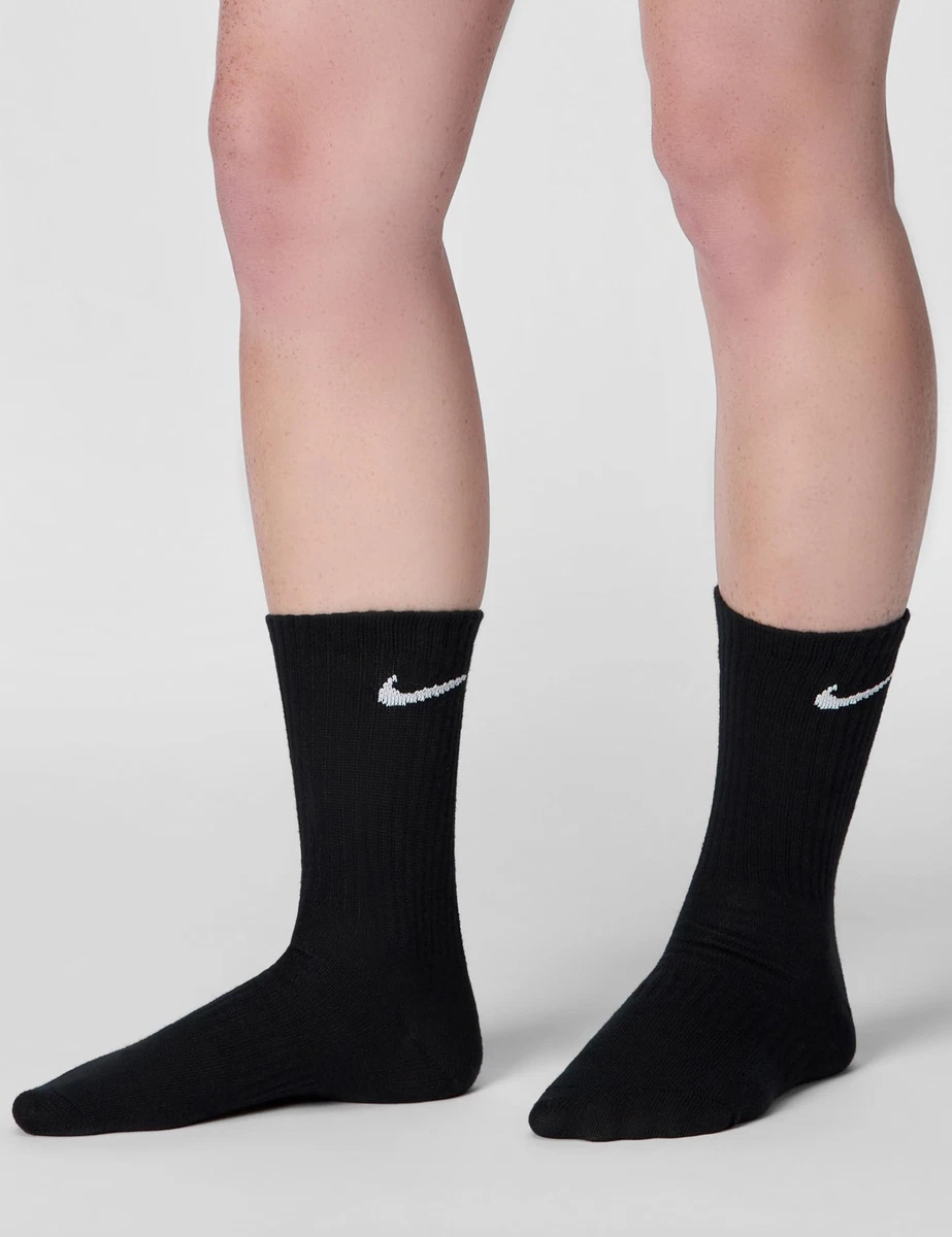 Nike Herren Everyday Lightweight Crew Trainings Socken, Schwarz, 42–46