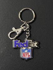 Vintage FedEx & NFL Metal Logo Keychain