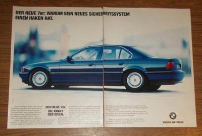 Seltene Werbung BMW 7er - Warum sein Sicherheitssystem einen Haken hat 1994