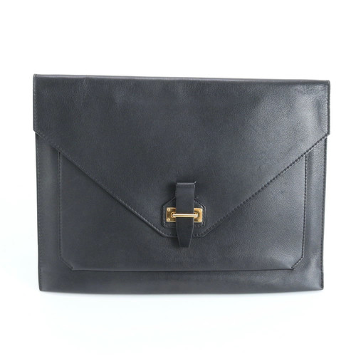 Tom Ford leather second bag clutch pouch commuting business black black A4 men