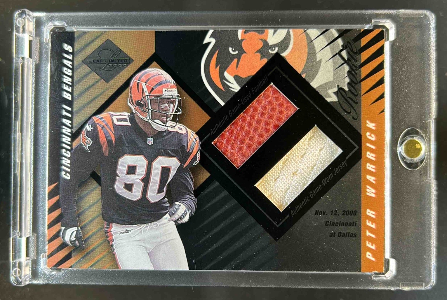 Peter Warrick Leaf Limited #407 Jersey/Football