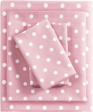Mi Zone Pink Full Size Sheet Sets Kids Polka Dot Sheets for Girls 100 Cotton Pe
