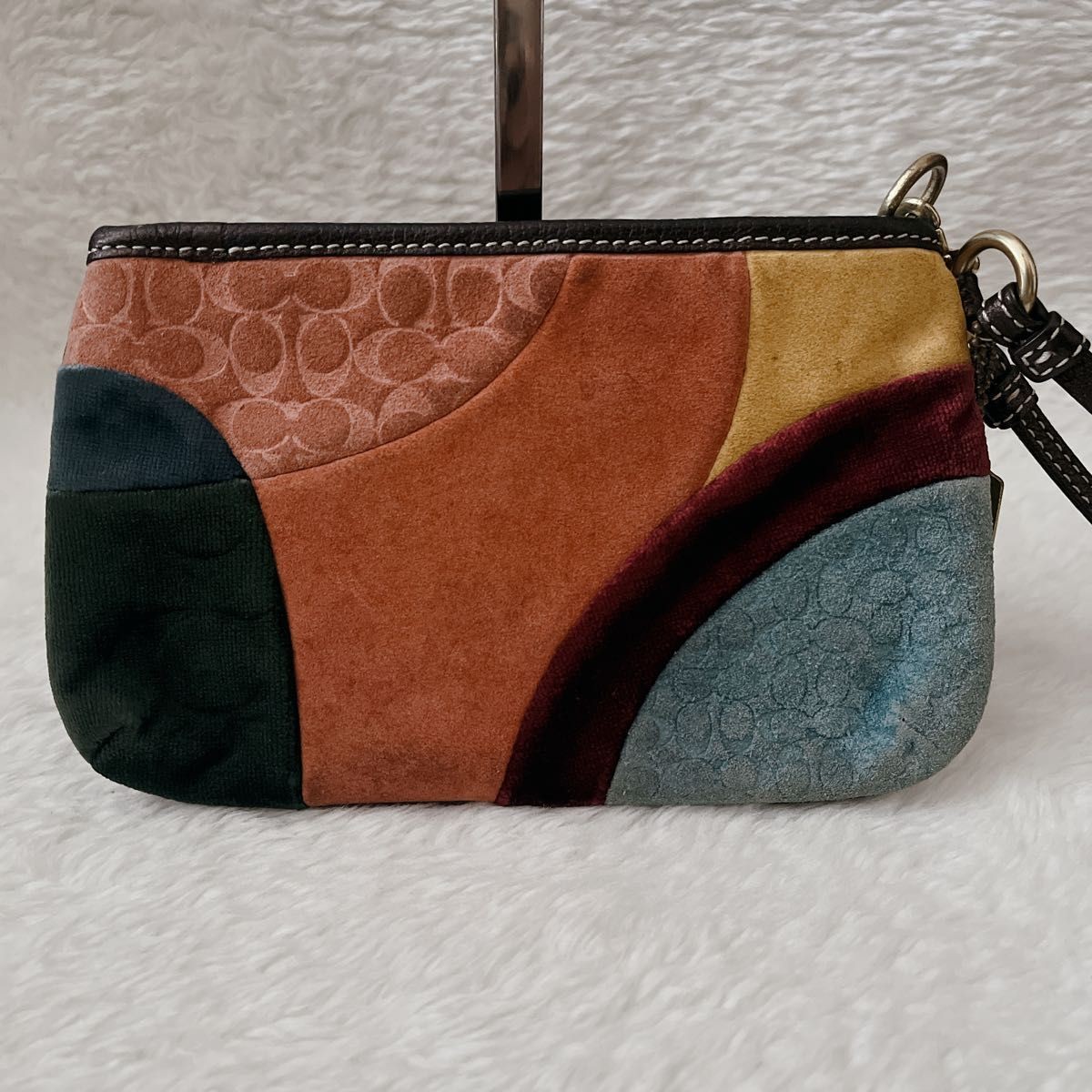 COACH Patchwork Signature Multicolor Turnlock Acc… - image 2