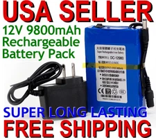 Portable 12V DC 9800mAh Rechargeable Li-ion Battery CCTV B4 2/3 lens GH3 GH4 GH5