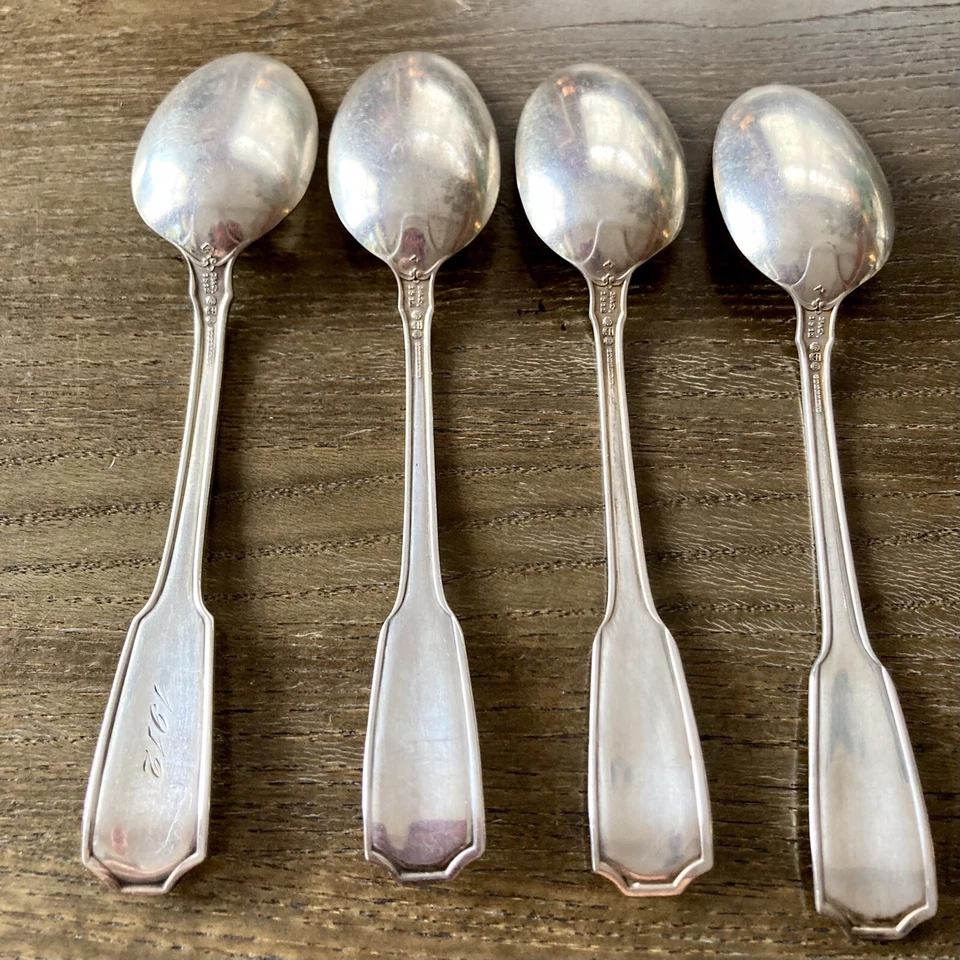 Sterling Silver SPOTSWOOD GORHAM TEASPOONS 4 Marked. Gorham 1912 - Image 2 of 4