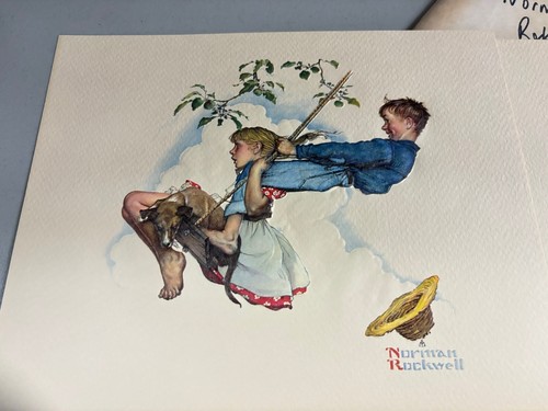 Norman Rockwell Set of 4 “Young Love” Embossed 8" X 10" Prints - Picture 5 of 10