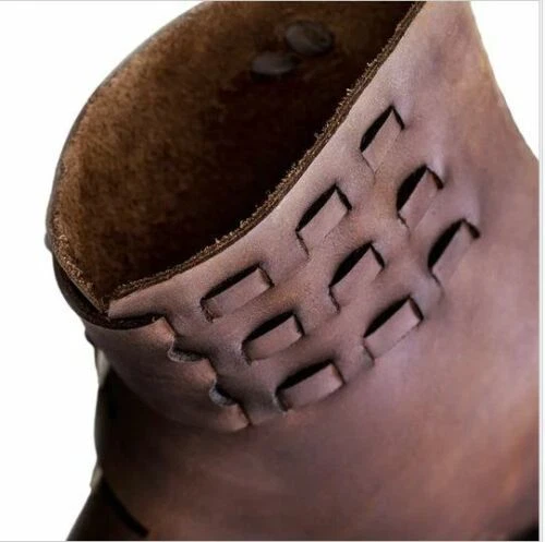 Viking Shoes Hedeby in Brown for larp reenactment Renaissance combat ready shoes - Image 4 of 4