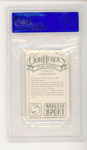 1979 Vernorlandus Ltd Our Heroes WOS # 22 Jack Nicklaus PSA 8 NM-MT - Picture 4 of 4