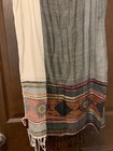 NWT Chinar Shawl Scarf Viscose Ethnic Print Fringe India 17 1/2 x 72 Multicolor — photo 3