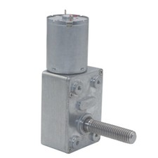 DC6V-24V JGY370 M8x33 eje de tornillo caja de cambios de metal turbo motor de engranaje de reducción de gusano
