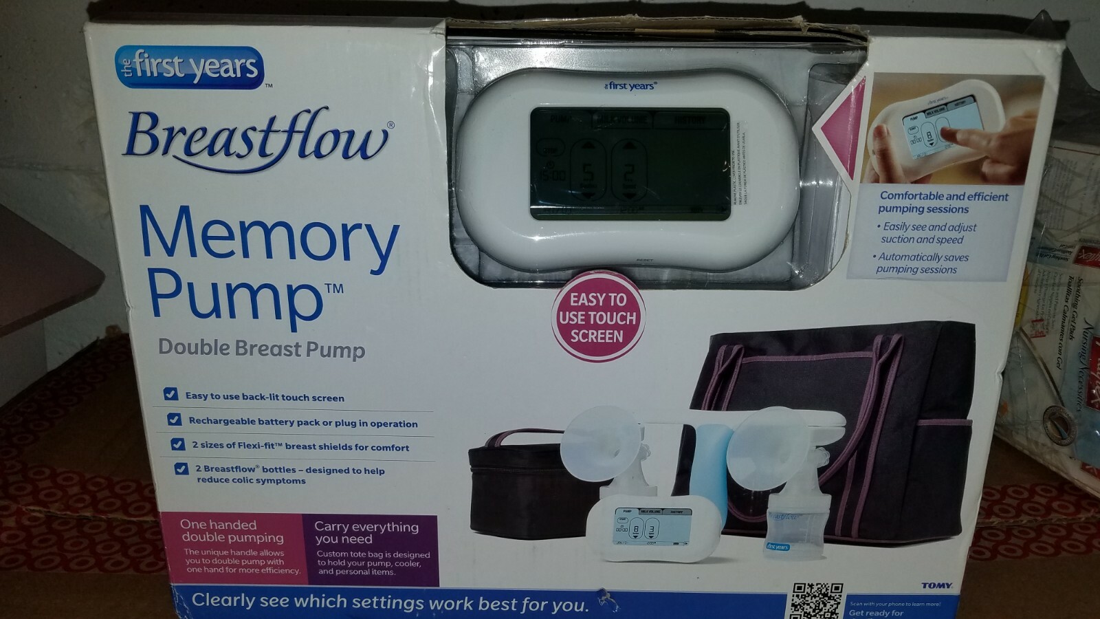 The First Years Breastflow Memory Double Breast Pump Set w/ 