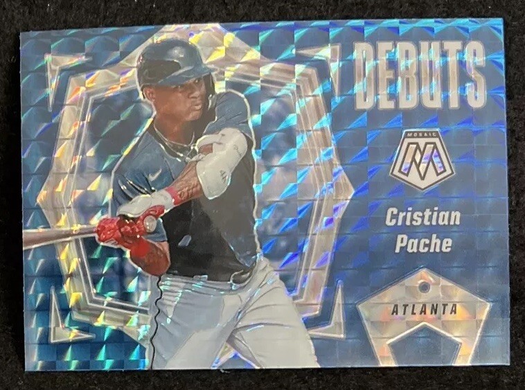 2021 Mosaic Debuts Blue Prizm Cristian Pache #PD2 Braves