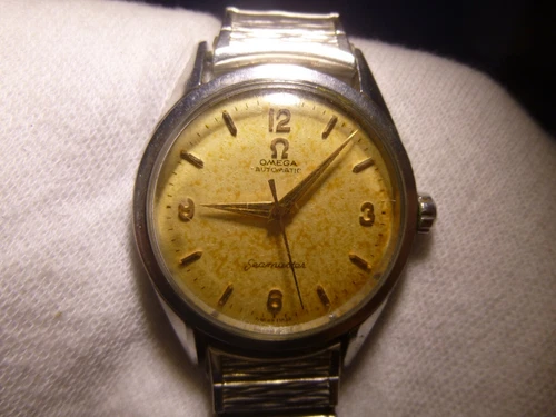 Vintage Automatic Omega Seamaster Swiss Made Watch with Patina on Dial Working