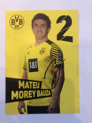  MATEU MOREY BAUZA Original Signiert Autogrammkarte, Borussia Dortmund 21/22