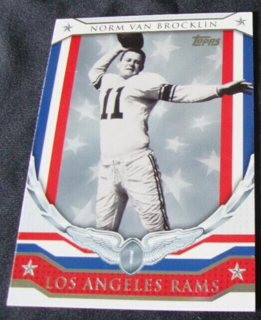 2008 Norm Van Brocklin Topps Honor Roll Insert Card    Los Angeles Rams
