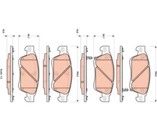 Brake Pad Set, Disc Brake TRW GDB3503 for Infiniti EX