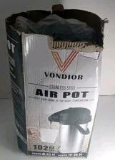 Vondior Stainless Steel Air Pot 102 Oz Damaged Box