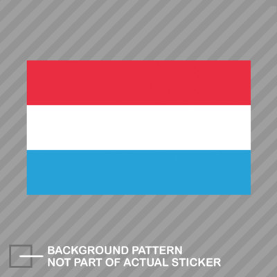 Luxembourger Flag Sticker Decal Vinyl Luxembourg LUX LU