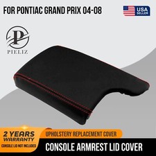 Console Armrest Synthetic Leather Cover For Pontiac Grand Prix 04-08 Red Stitch