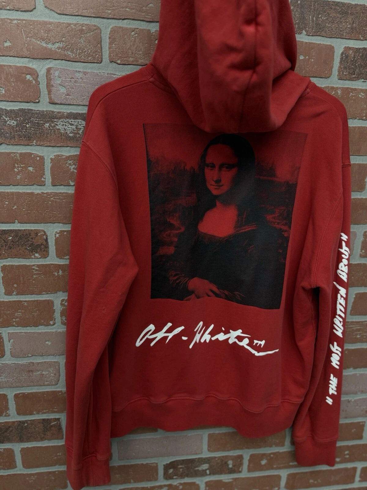 Felpa con cappuccio Virgil Abloh MCA Figure of Speech OFF WHITE Monna Lisa taglia XL RARA