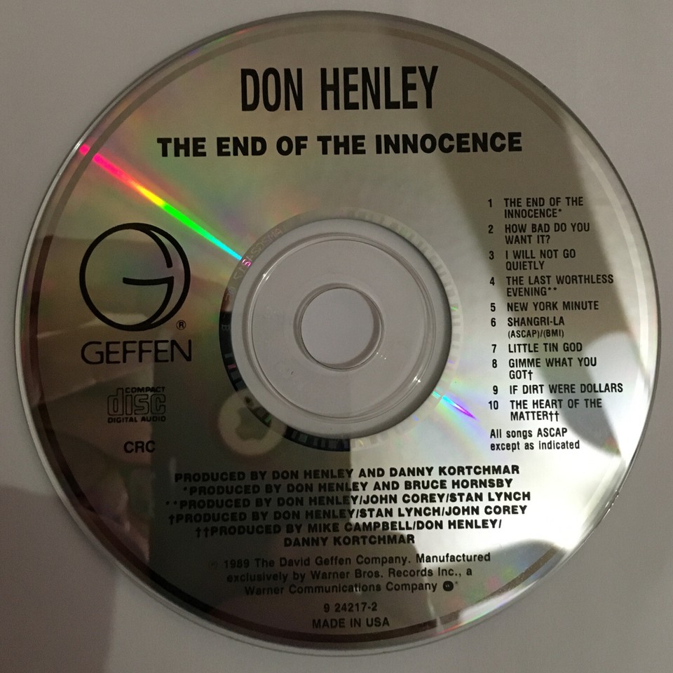 Don Henley The End of the Innocence CD eBay