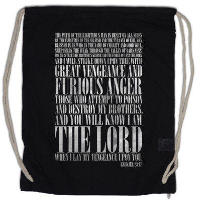 EZEKIEL 25:17 Turnbeutel Pulp Fiction Vincent Vega Movie Tarantino Gangster