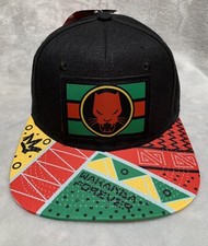 NEW Marvel WAKANDA FOREVER Black Panther Structured 6-Panel Snapback Cap Hat