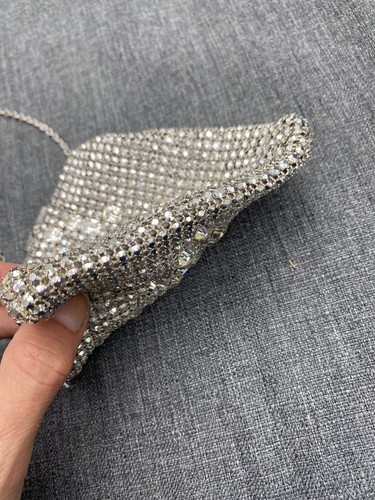 Vintage Sparkling Cocktail Evening Formal Handbag Bag With Rhinestones Crystals - Picture 4 of 7