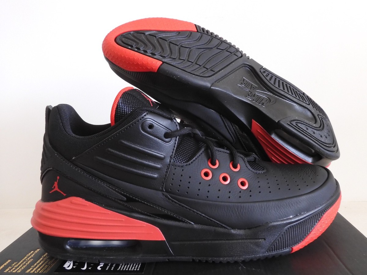 NIKE JORDAN MAX AURA 5 BLACK-UNIVERSITY RED-BLACK SZ 10 [DZ4353