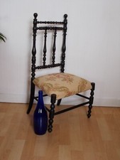 Chaise enfant d'époque Napoléon III En bois tourné et noirci