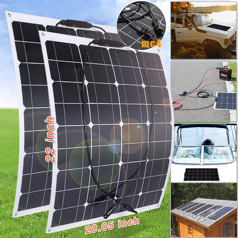 Flexible Solar Panel 12V 200W for Camper Van Caravans Marine Boat