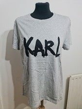 Image of Karl Lagerfeld Ladies Grey T-Shirt ' KARL ' Size M RRP £125 New