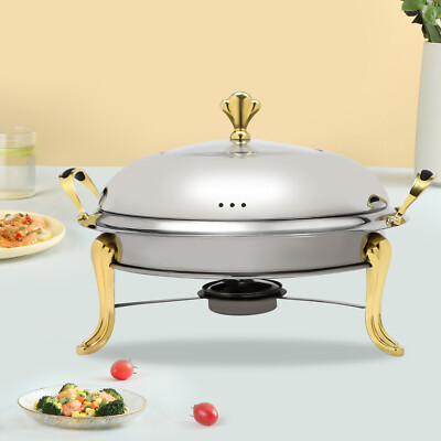 Stainless Steel Chafer Chafing Dish Set Buffet Catering Food Warmer & Lid Gold