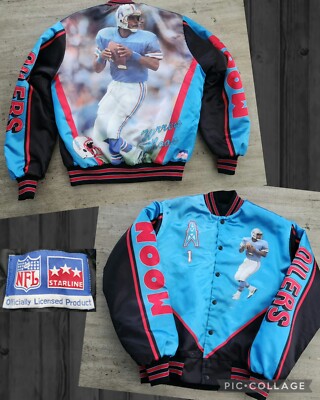 レア！ 90s ビンテージ NFL LOGO オイラーズ ナイロン ジャケット レア！ 90s ビンテージ NFL LOGO オイラーズ ナイロン ジャケット