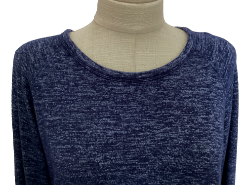 BUFFALO BY DAVID BITTON Heathered Navy Blue Long Sleeve Sweater Top Sz M - Picture 2 of 8